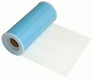 Tulle Finesse 6inch x 25yards Light Blue - Organza / Fabric